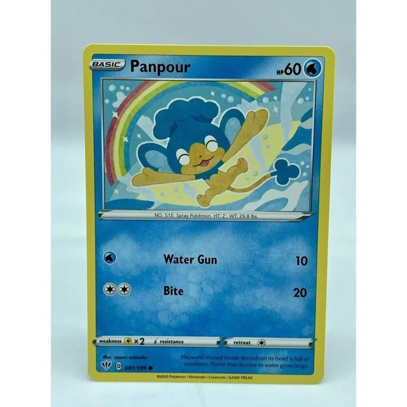 Panpour 041/189 Darkness Ablaze Non-Holo Pokemon TCG Mint Unplayed‎ - Picture 1 of 6